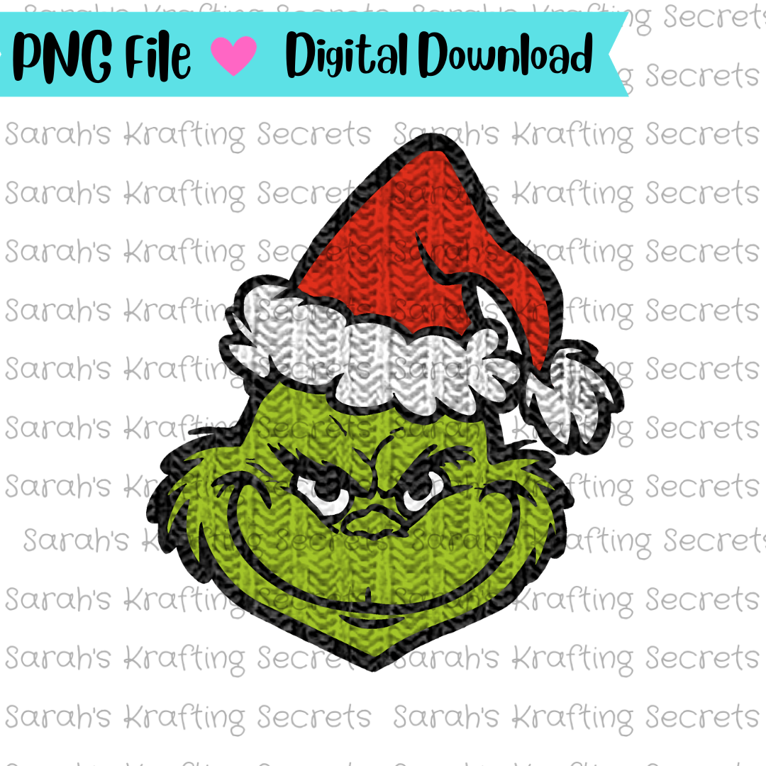 Faux Knit Grinchy