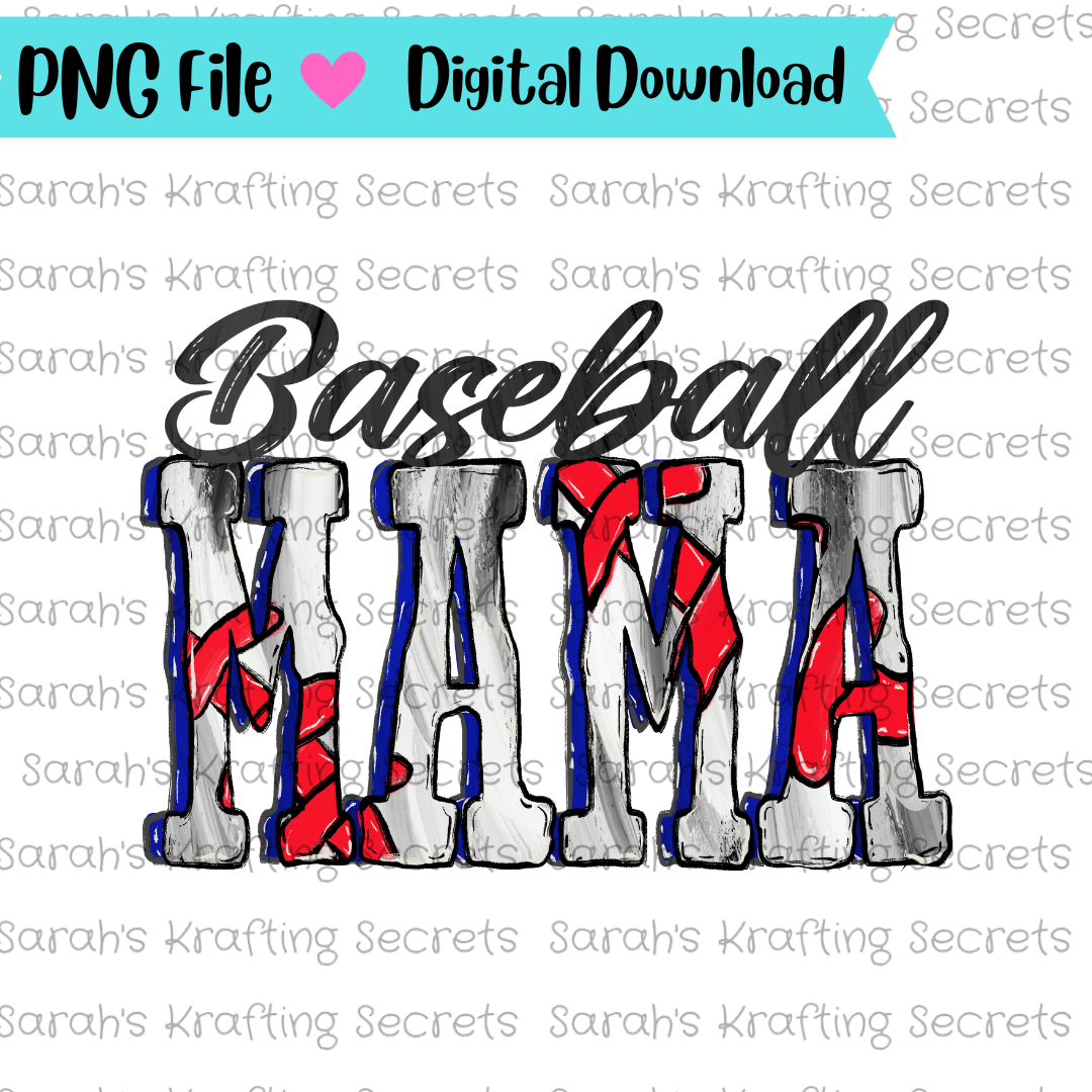 Baseball Mama sublimation png
