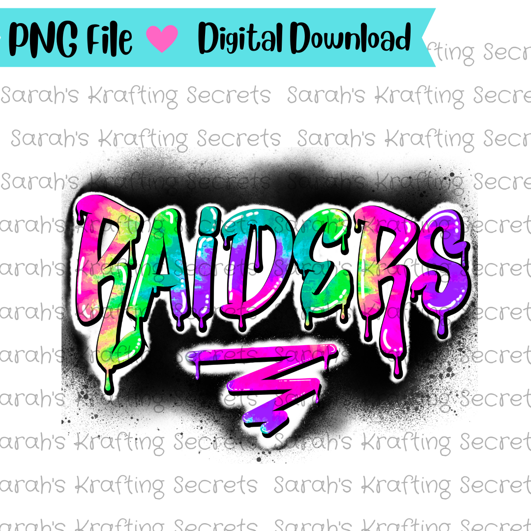 Graffiti Tie Dye Team Name Sublimation Design