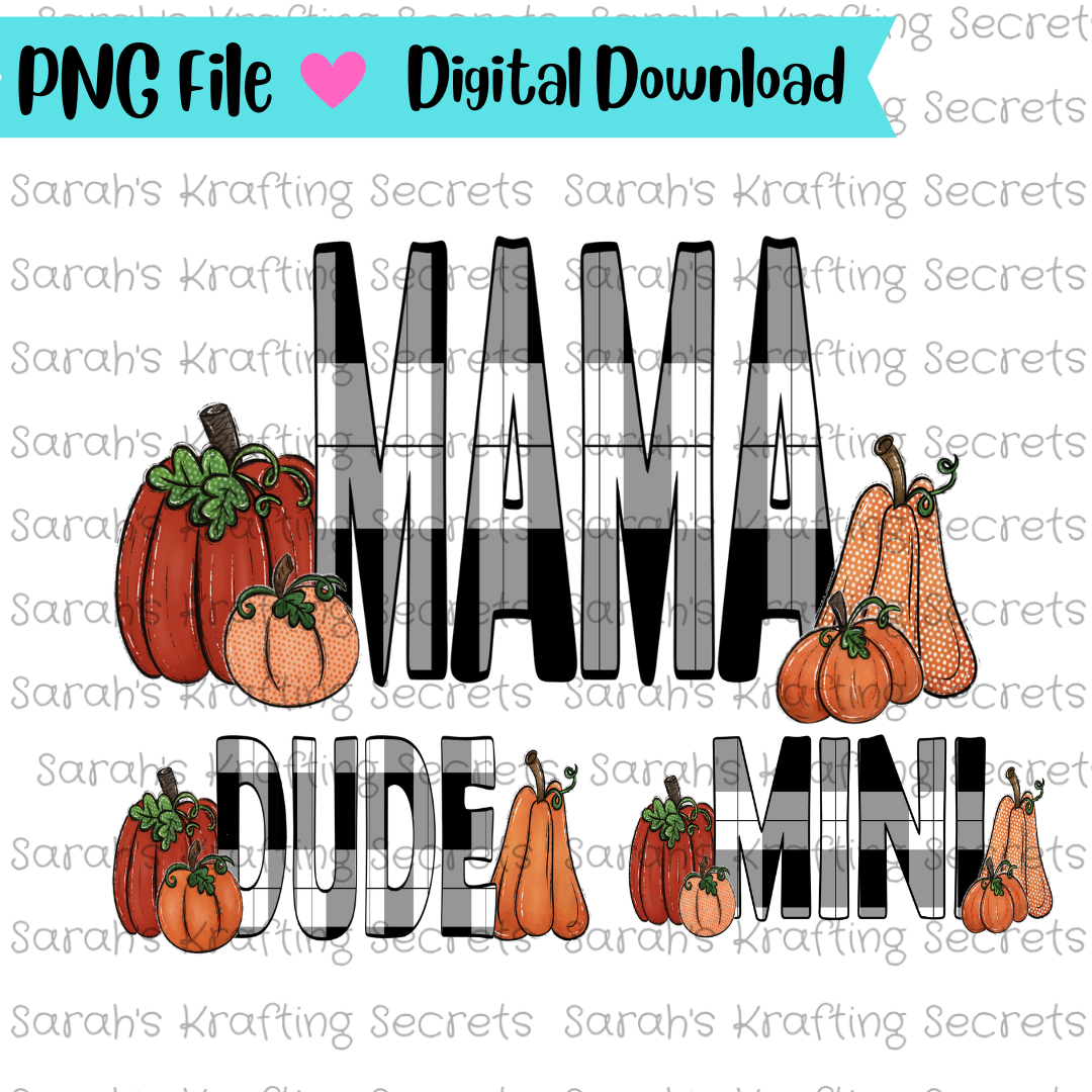 Fall Mama and me sublimation bundle