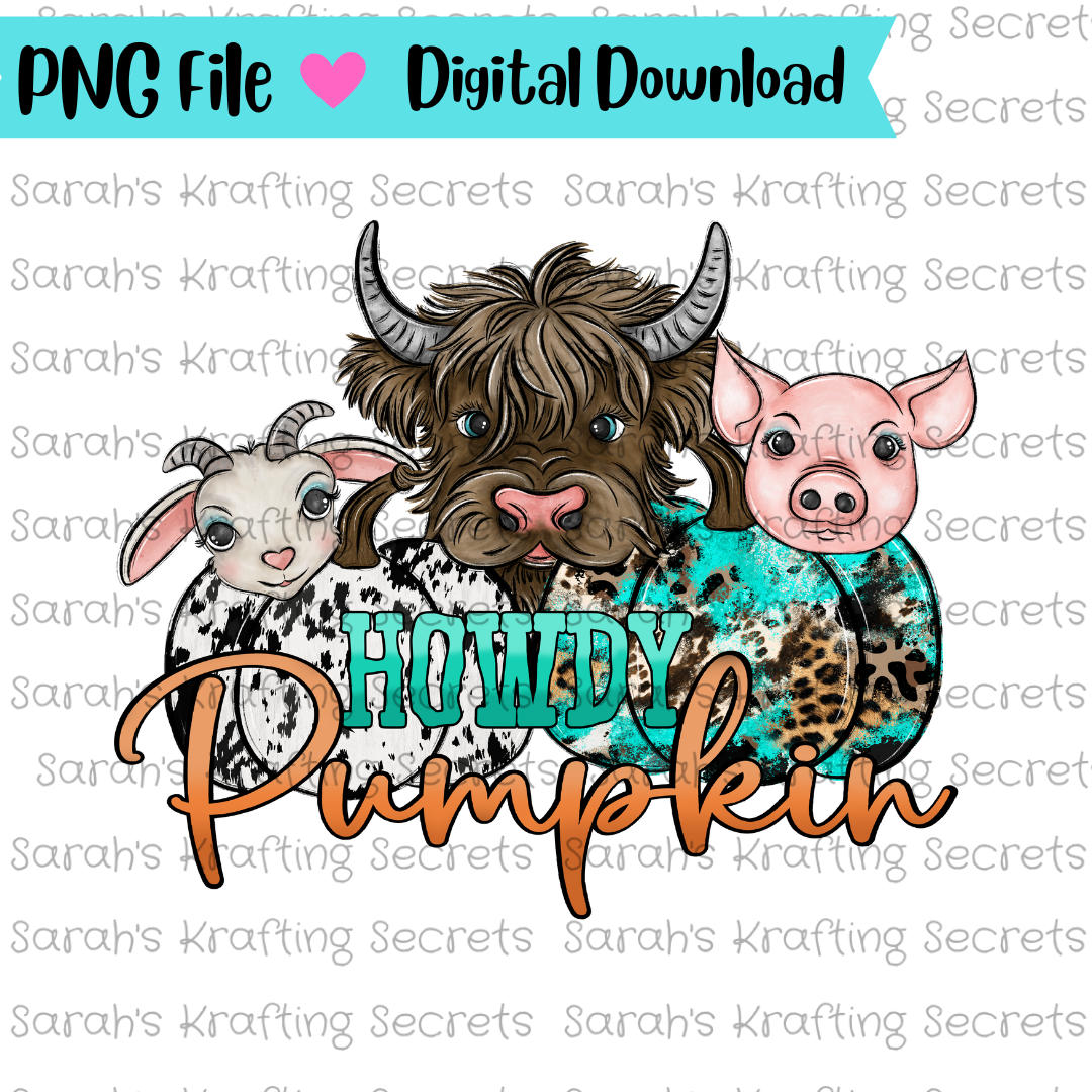 Rustic Howdy Pumpkin png