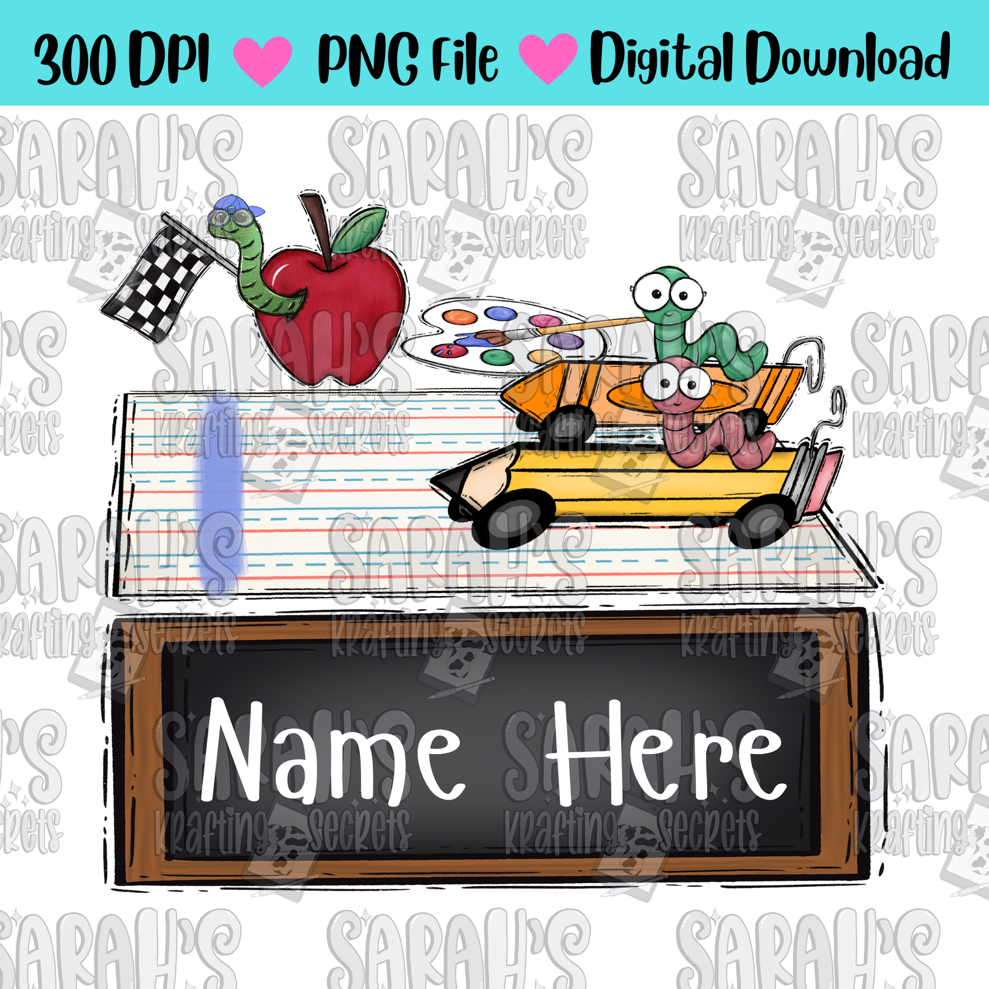 Boy Back to School Sublimation PNG File with race cars 