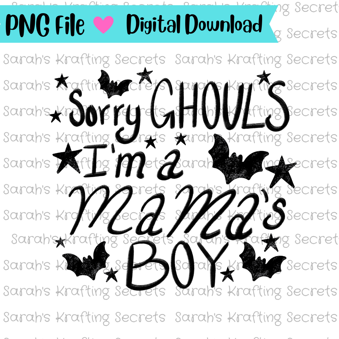 Halloween Mama's Boy Sublimation design