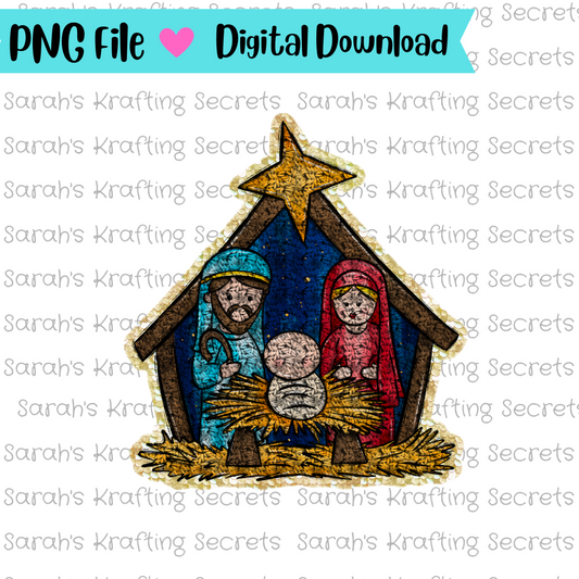 Nativity Chenille Patches png
