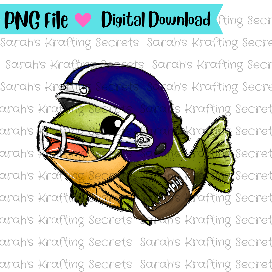 Fish Football Player Sublimation Design