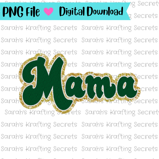 Retro Mama Faux patch png