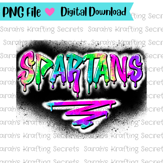 Graffiti TIe Dye Team Name Sublimation Design