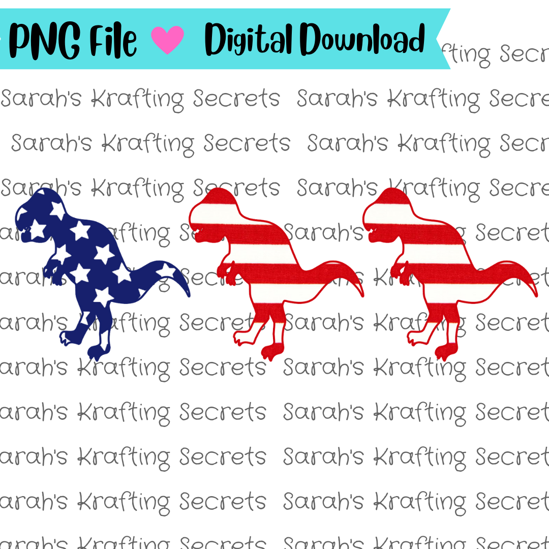 Dinosaur 4th of July Sublimation Graphic Design