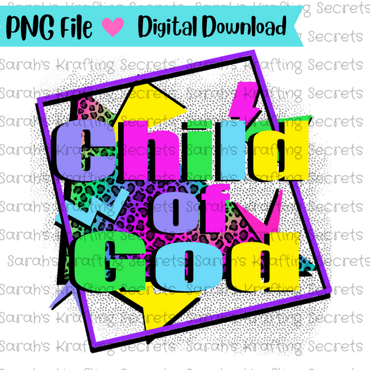 90's Theme Child of God Sublimation png