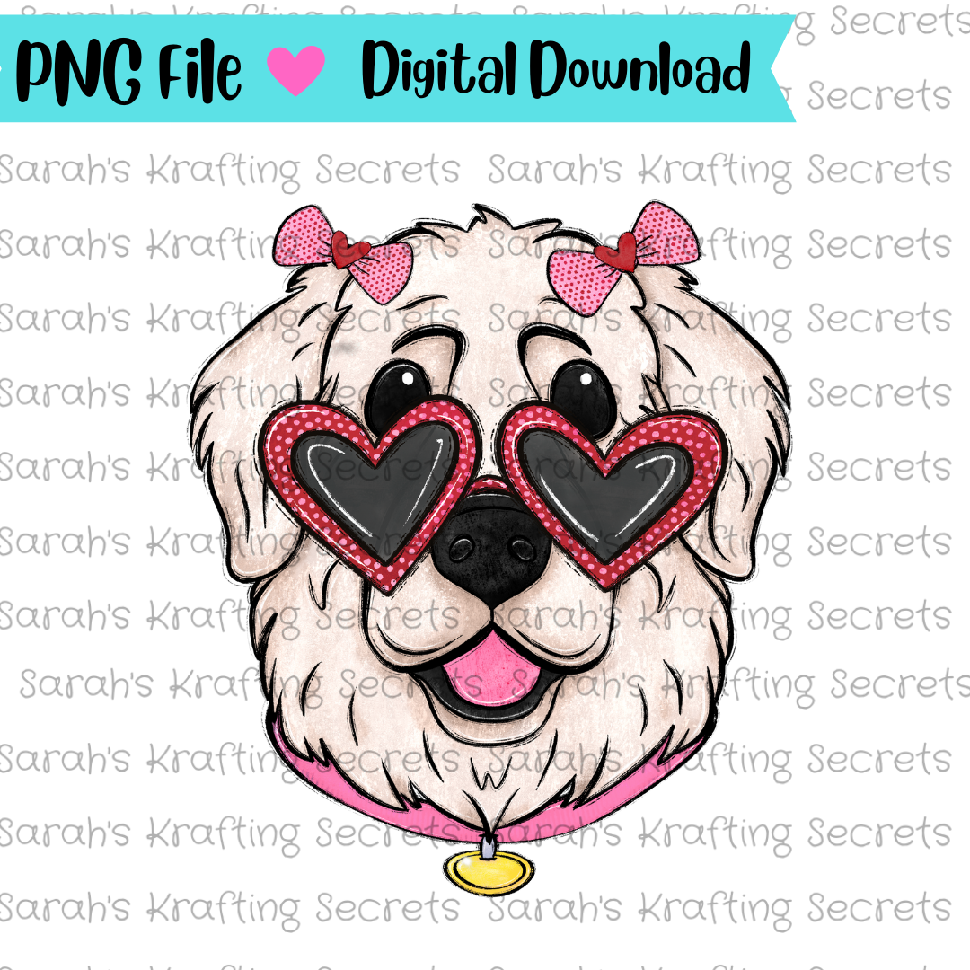 Valentines dog Pyrenees png