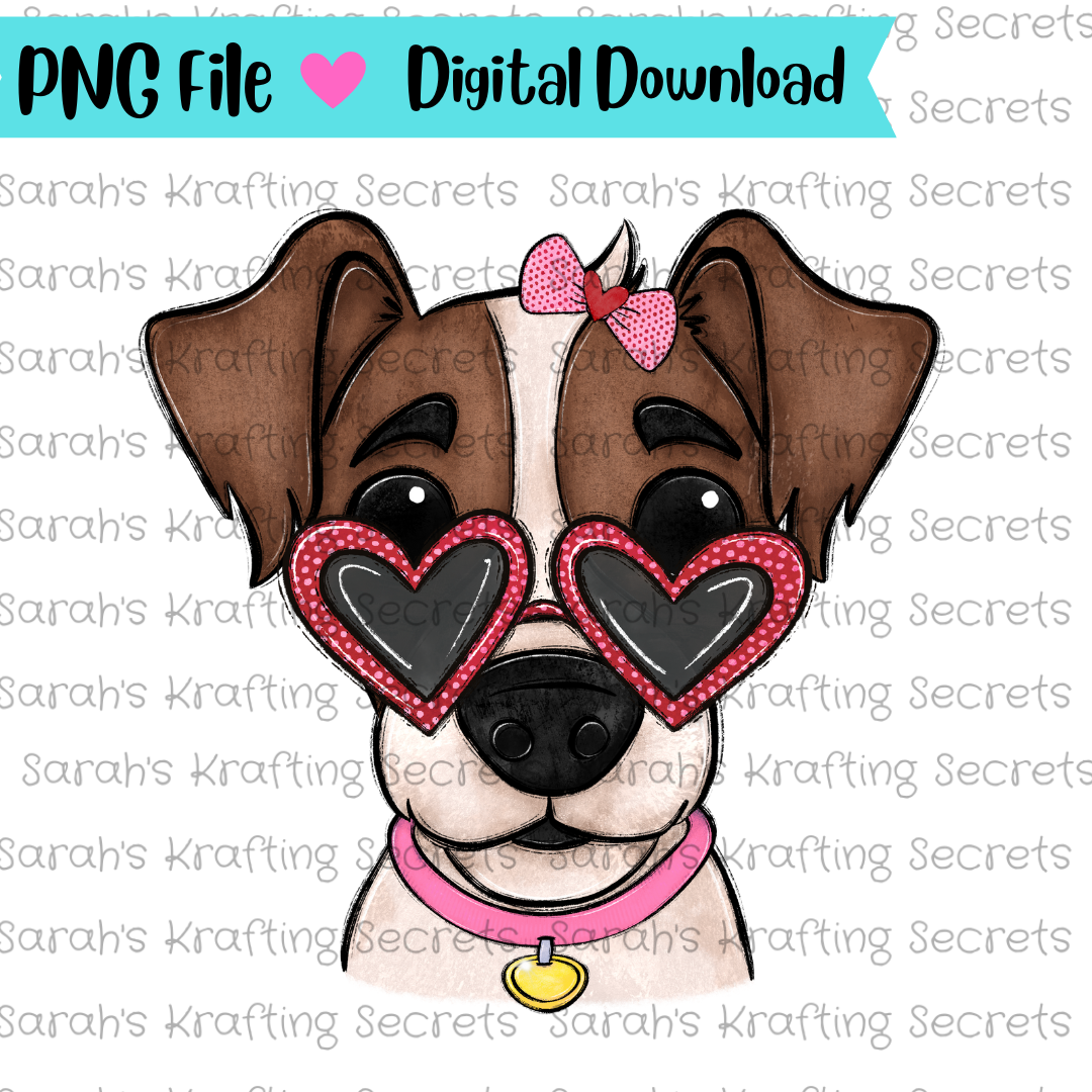 Valentine's Jack Russell Sublimation png