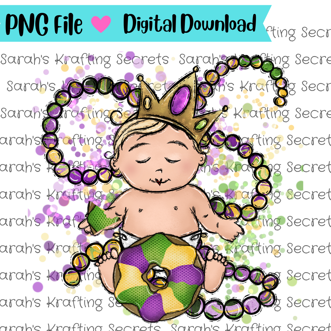 Mardi Gras Baby Sublimation Graphic Design