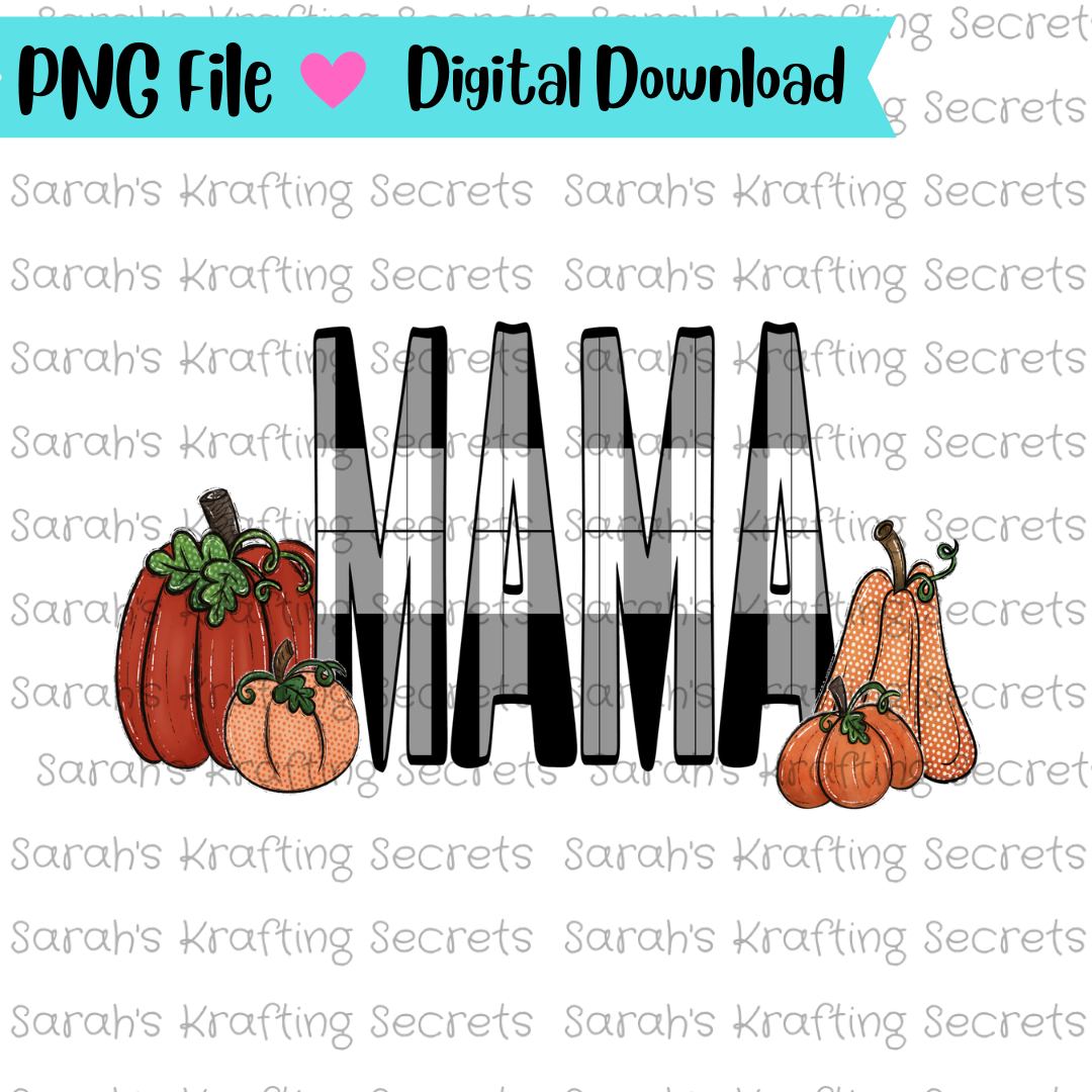 Pumpkin Plaid Mama Sublimation