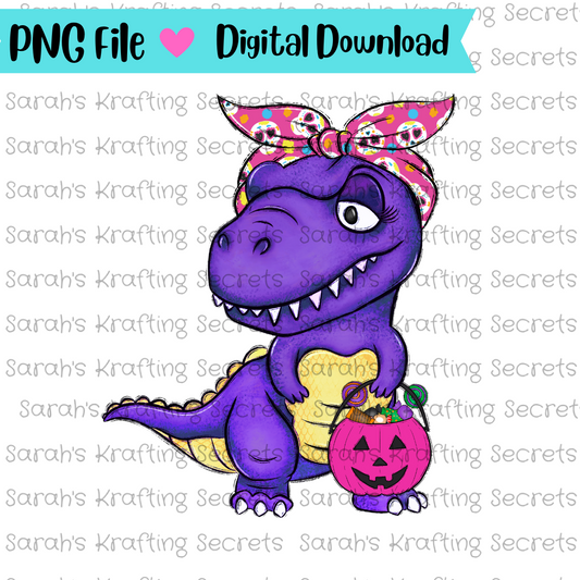 Trick or treating t-rex sublimation