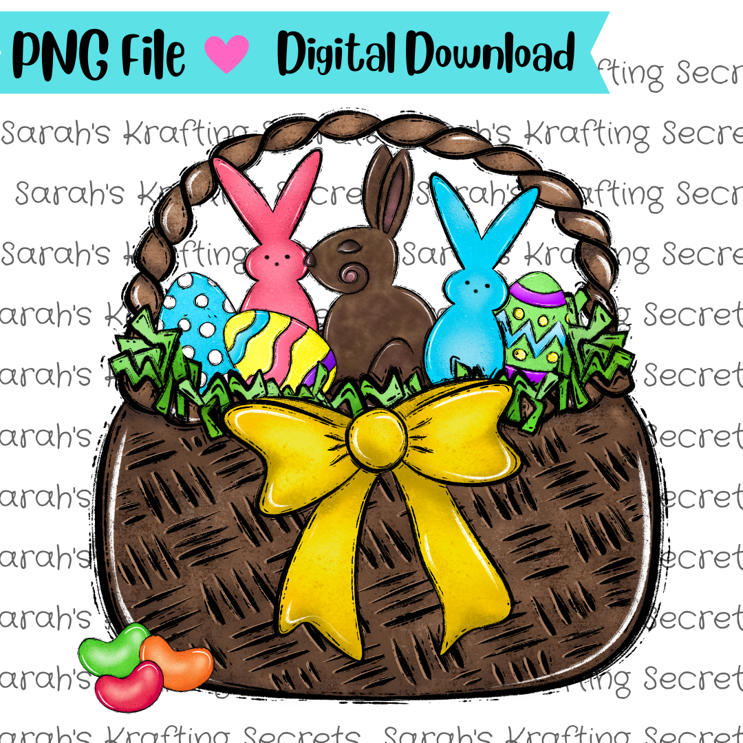 Easter Basket Sublimation Graphic Design