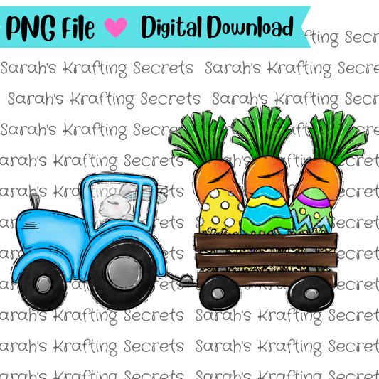 Easter Tractor Sublimation Graphic Design